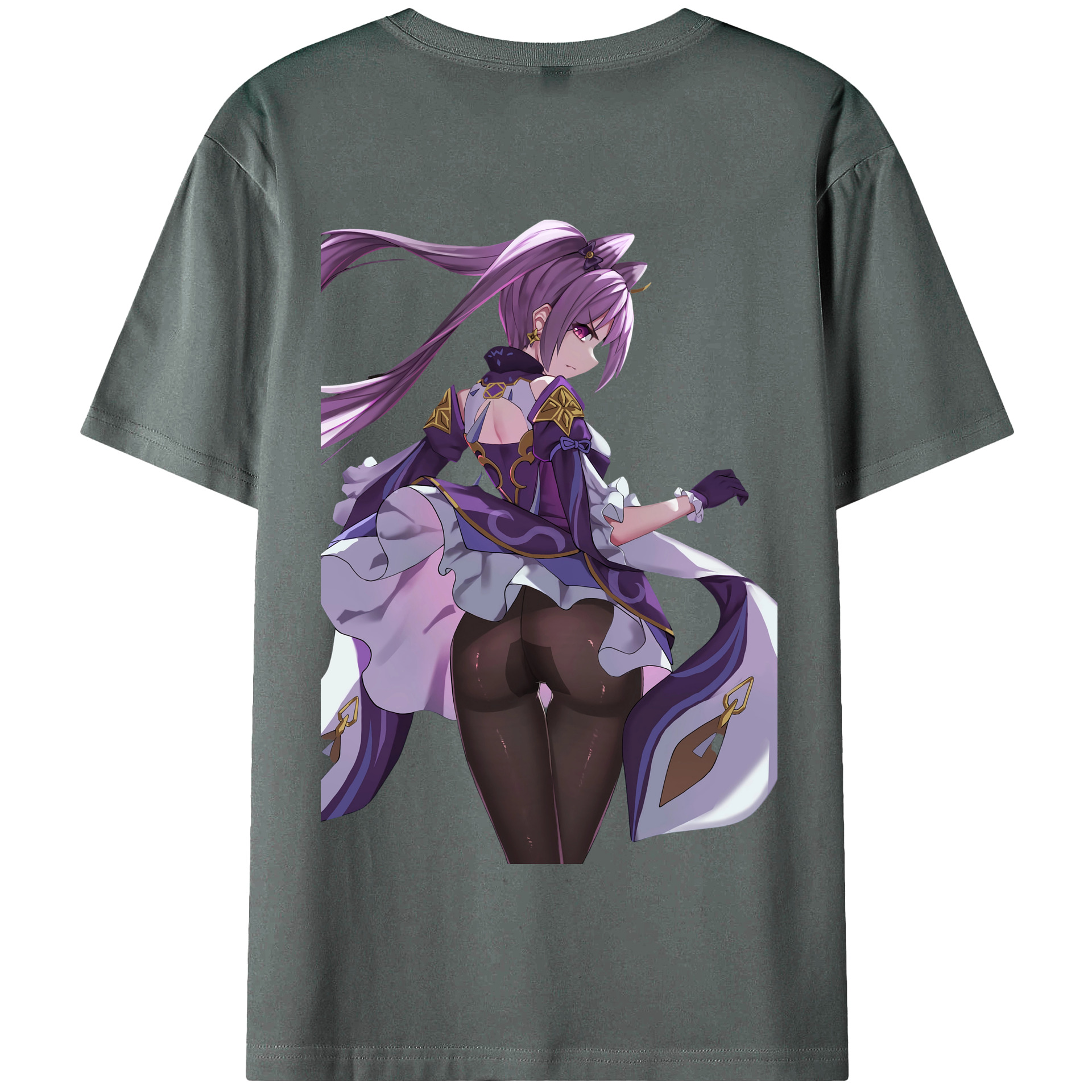 げんし神 刻晴 こくせい genshin Kokusei 綿100％半袖Tシャツ（背面プリント）